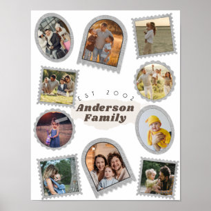 10 Ten Photo Modern Elegant Collage Family Love Poster