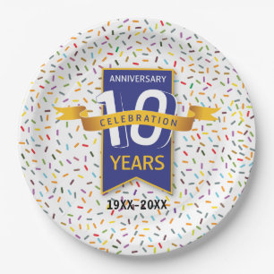 10 th ANNIVERSARY Design Paper Plate