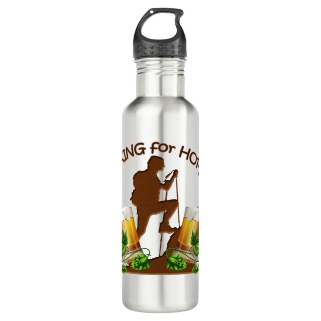 (10)The Hiking for Hops 24 oz Water Bottle (Front)