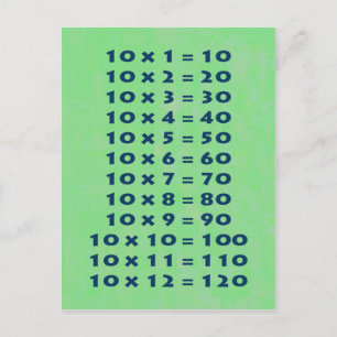 #10 Times Table Collectable Postcard