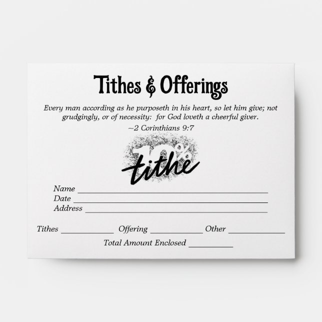 10% Tithes & Offering Envelopes (Front)