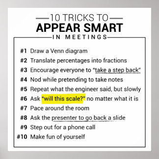 10 Tricks to Appear Smart During Meetings Poster