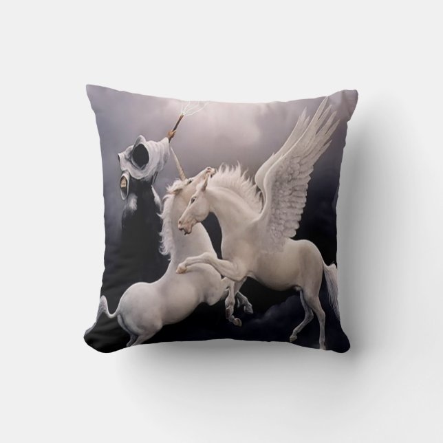 #10-Unicorn and Pegasus fighting Cushion (Front)