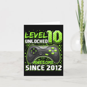 10 Unlocked Awesome 2012 Video Game 10th Birthday Card