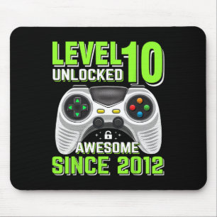 10 Unlocked Awesome 2012 Video Game 10th Birthday  Mouse Pad