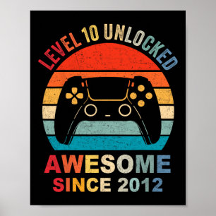 10 Unlocked Awesome 2012 Video Game 10th Birthday  Poster