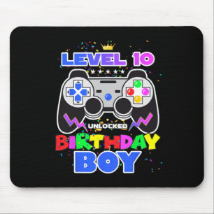 10 Unlocked Birthday Boy Video Game 10th Birthday  Mouse Pad