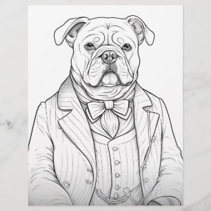 10 Victorian Bulldog Colouring Pages Custom Letterhead