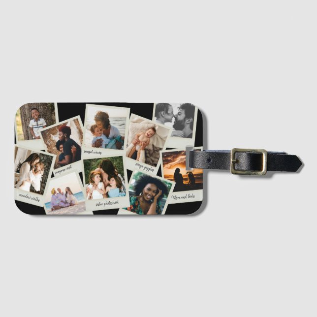 10 Vintage Snapshots Photo Luggage Tag (Front Horizontal)