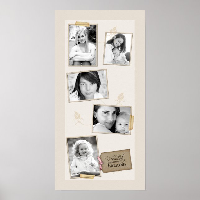 10"x20" 5 Slot Family Collage Montage Todays Momen Poster (Front)