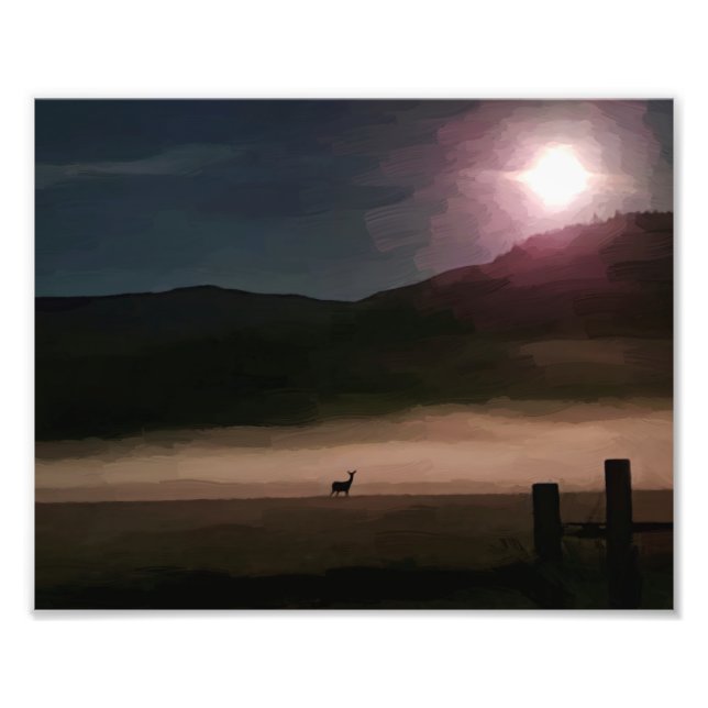 10"x8" Photo Print || Moon Deer Photo Paint (Front)