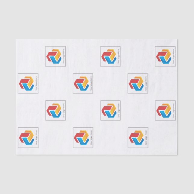 10" x 15" Scattered Logo - Vertical Tissue Paper (Front)