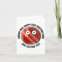 10 x Custom Cricket BLUE EYES Happy Face Greeting