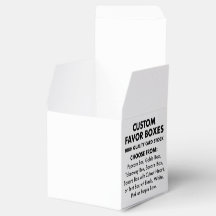 10 x Custom Personalised 2" Square Favour Boxes