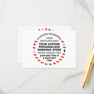 10 x Custom Wedding Enclosure Cards