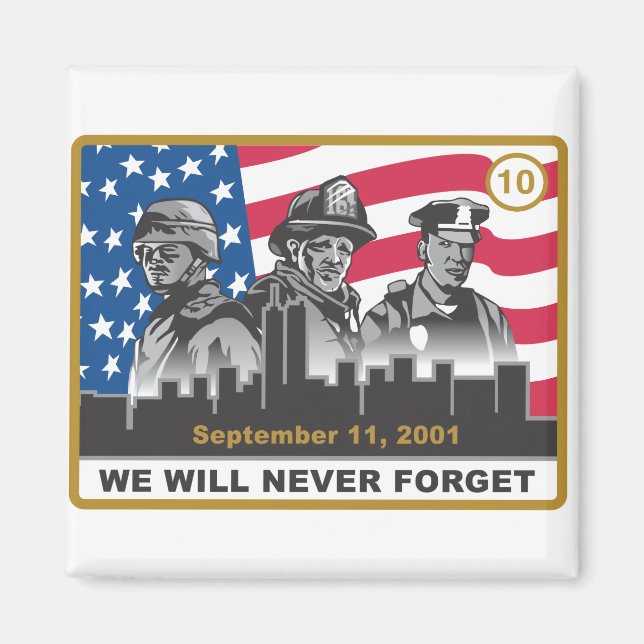 10 Year 9/11 Anniversary Design Magnet (Front)