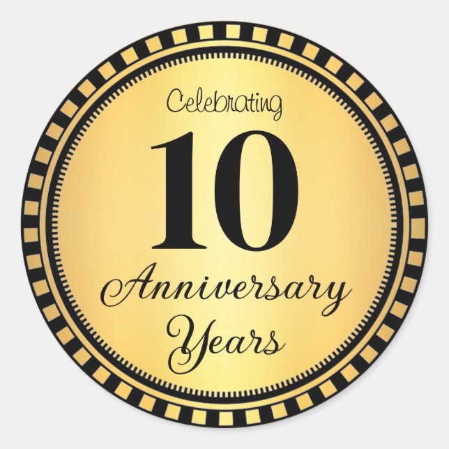 10 Year Anniversary Envelope Seal (Front)