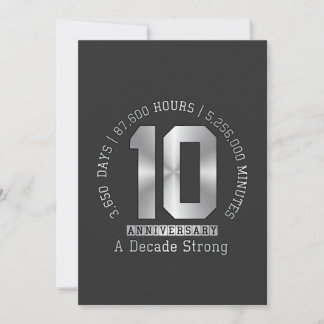 10 Year Anniversary Milestone - A Decade Strong Invitation