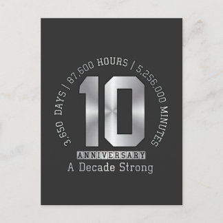 10 Year Anniversary Milestone - A Decade Strong Postcard