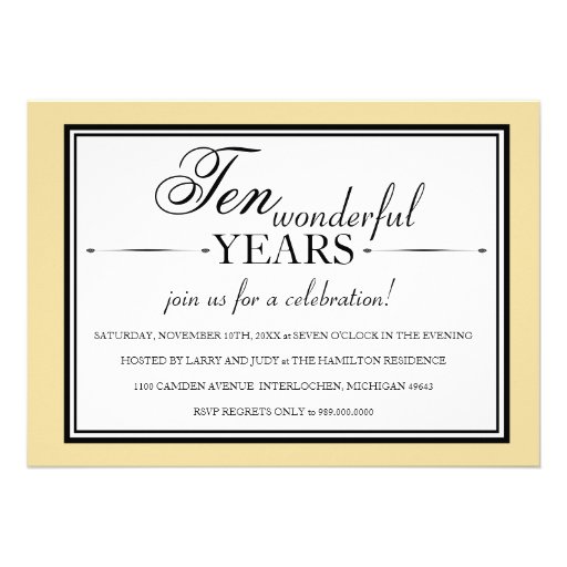 10 Year Anniversary Invitation Wording 8