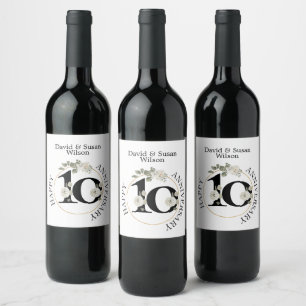 10 year ANNIVERSARY  Wine Label