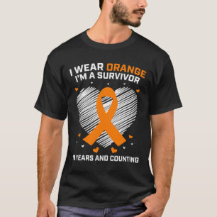 10 Year Cancer Free Leukaemia Survivor Gifts Orang T-Shirt
