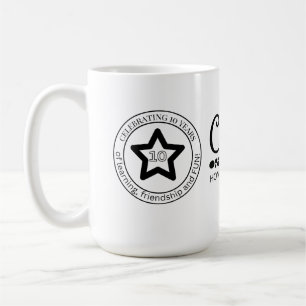 10 year logo  coffee mug