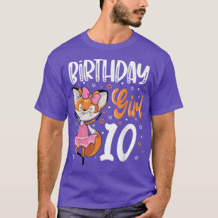 10 Year Old 10th Birthday For Fo Lover Girl Foes B T-Shirt