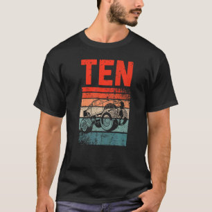 10 Year Old 10th Birthday Monster Truck Boys Girls T-Shirt