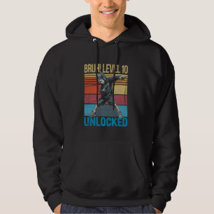 10 Year Old Birthday Dabbing Boys Bruh 10th Level  Hoodie