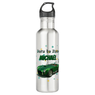 10 Year Old Birthday Party Green Racing Car 710 Ml Water Bottle