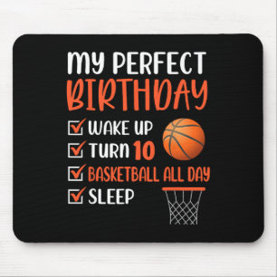10 Year Old Bysketbyll Birthday Party 10th Boy Bda Mouse Pad
