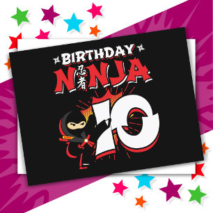 10 Year Old Comic Book Style Ninja 10th Birthday Postcard