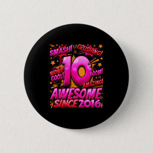 10 Year Old For Boys 10th Birthday Boy 10 Year Old 6 Cm Round Badge