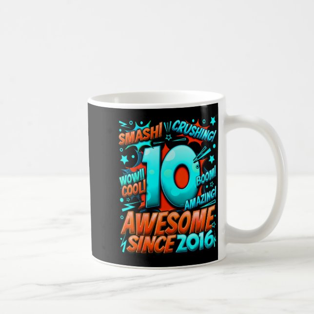 10 Year Old For Boys 10th Birthday Boy 10 Year Old Coffee Mug (Right)