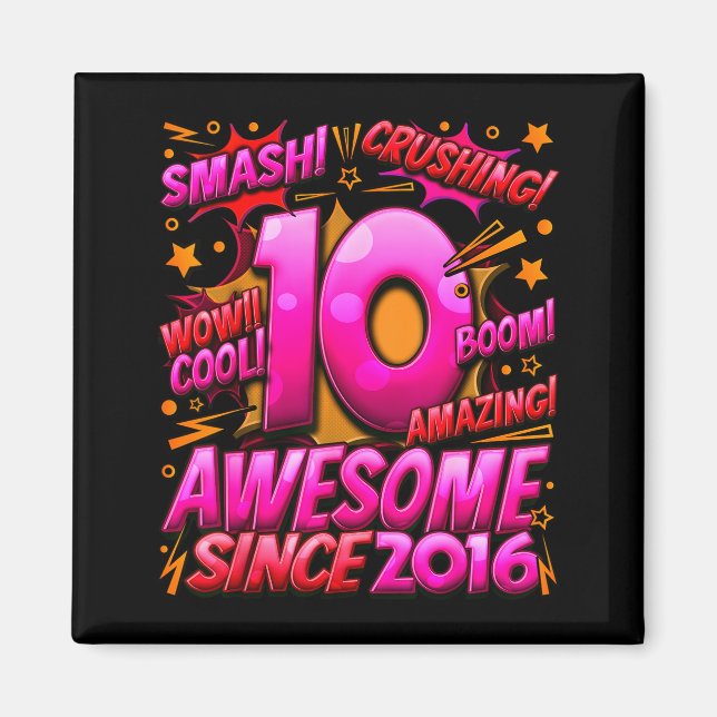 10 Year Old For Boys 10th Birthday Boy 10 Year Old Magnet (Front)