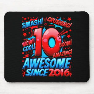 10 Year Old For Boys 10th Birthday Boy 10 Year Old Mouse Pad