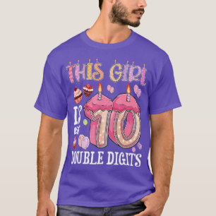 10 Year Old Girl Gifts Ideas 10th Birthday Double  T-Shirt