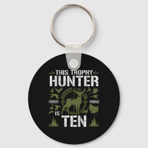 10 Year Old Hunting Birthday Party Deer Hunter 10t Key Ring