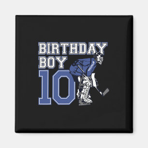 10 Year Old Ice Hockey Goalie Themed Birthday 10th Magnet
