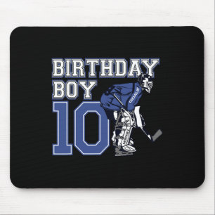 10 Year Old Ice Hockey Goalie Themed Birthday 10th Mouse Pad