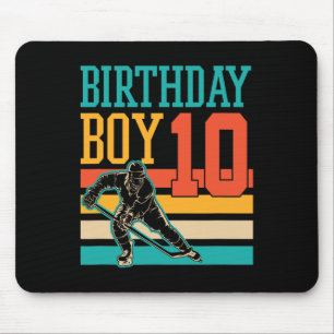 10 Year Old Ice Hockey Themed 10th Birthday Party  Mouse Pad