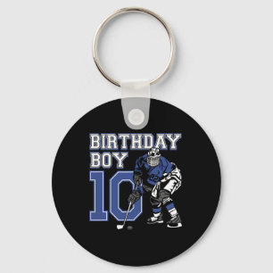 10 Year Old Ice Hockey Themed Birthday Party 10th Key Ring