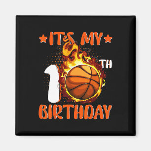 10 Year Old It's My 10th Birthday Basketball  Magnet