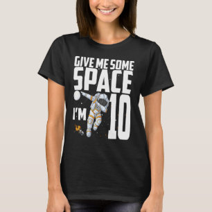 10 Year Old Outer Space 10th Birthday Astronaut Pl T-Shirt
