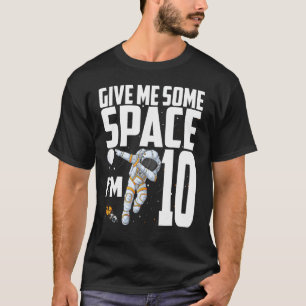 10 Year Old Outer Space 10th Birthday Astronaut Pl T-Shirt