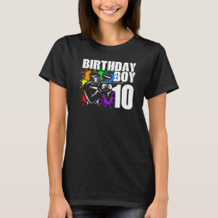 10 Year Old Paintball Birthday Party Boys 10th Fo T-Shirt