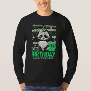 10 Year Old Panda 10th Birthday Girl Boy Panda Bir T-Shirt