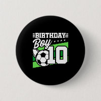 10 Year Old Soccer Football Kids 10th Birthday Boy
