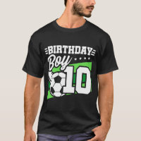 10 Year Old Soccer Football Kids 10th Birthday Boy